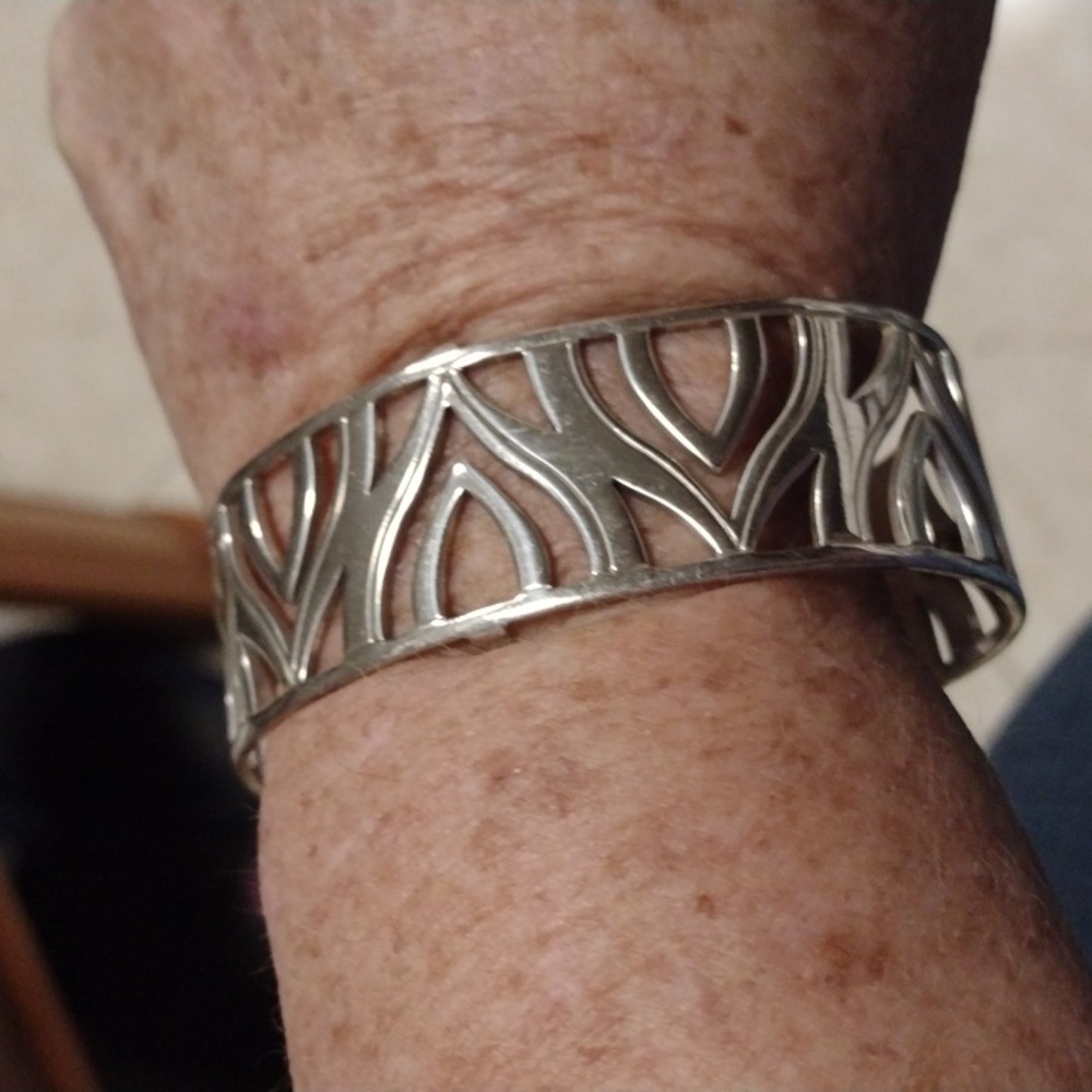 BRIGHTON Silver Plated Christo Cuff bracelet